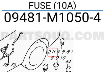 Suzuki 09481M10504 FUSE (10A)