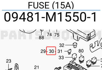Suzuki 09481M15501 FUSE (15A)