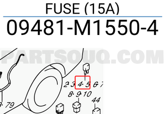 Suzuki 09481M15504 FUSE (15A)