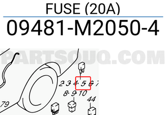 Suzuki 09481M20504 FUSE (20A)