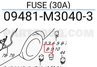 Suzuki 09481M30403 FUSE (30A)