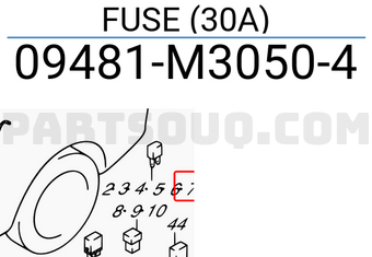 Suzuki 09481M30504 FUSE (30A)