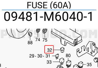 Suzuki 09481M60401 FUSE (60A)