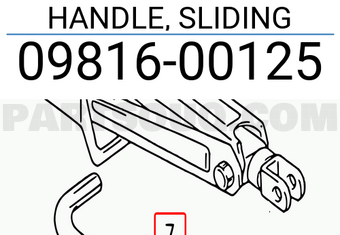 Suzuki 0981600125 HANDLE, SLIDING