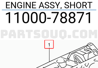 Suzuki 1100078871 ENGINE ASSY, SHORT