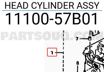 Suzuki 1110057B01 HEAD CYLINDER ASSY