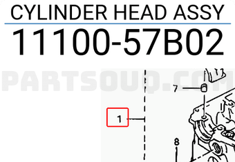 Suzuki 1110057B02 CYLINDER HEAD ASSY