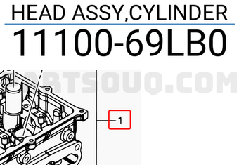 Suzuki 1110069LB0 HEAD ASSY,CYLINDER