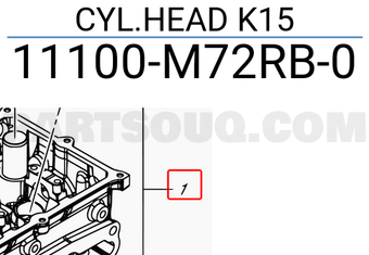Suzuki 11100M72RB0 CYL.HEAD K15