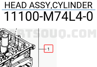 Suzuki 11100M74L40 HEAD ASSY,CYLINDER