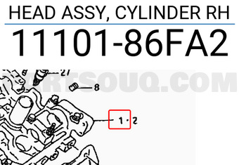 Suzuki 1110186FA2 HEAD ASSY, CYLINDER RH