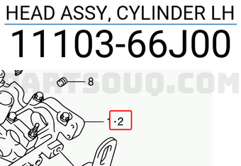 Suzuki 1110366J00 HEAD ASSY, CYLINDER LH
