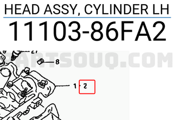 Suzuki 1110386FA2 HEAD ASSY, CYLINDER LH