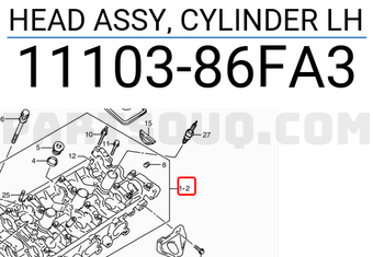 Suzuki 1110386FA3 HEAD ASSY, CYLINDER LH
