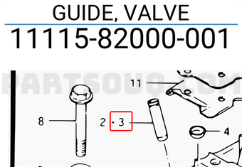 Suzuki 1111582000001 GUIDE, VALVE