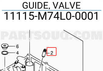 Suzuki 11115M74L00001 GUIDE, VALVE