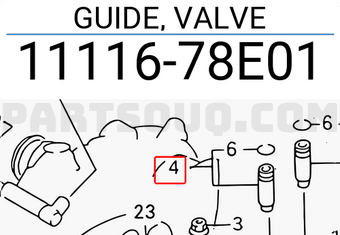 Suzuki 1111678E01 GUIDE, VALVE