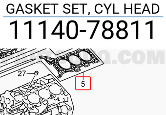 Suzuki 1114078811 GASKET SET, CYL HEAD