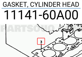 Suzuki 1114160A00 GASKET, CYLINDER HEAD