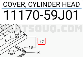 Suzuki 1117059J01 COVER, CYLINDER HEAD