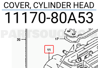 Suzuki 1117080A53 COVER, CYLINDER HEAD