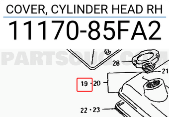 Suzuki 1117085FA2 COVER, CYLINDER HEAD RH