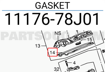 Suzuki 1117678J01 GASKET