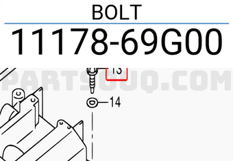 Suzuki 1117869G00 BOLT