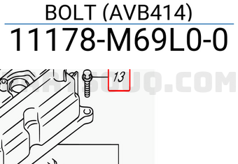 Suzuki 11178M69L00 BOLT (AVB414)