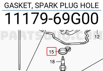 Suzuki 1117969G00 GASKET, SPARK PLUG HOLE
