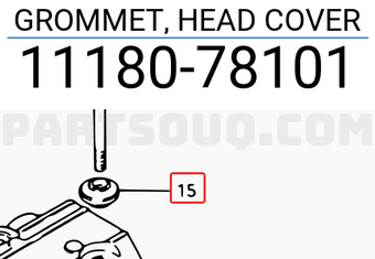 Suzuki 1118078101 GROMMET, HEAD COVER