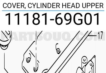 Suzuki 1118169G01 COVER, CYLINDER HEAD UPPER