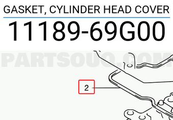 Suzuki 1118969G00 GASKET, CYLINDER HEAD COVER