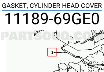 Suzuki 1118969GE0 GASKET, CYLINDER HEAD COVER