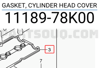 GASKET CYLINDER HEAD COVER 1118978K10 | Suzuki Parts | PartSouq GASKET CYLINDER HEAD COVER 1118978K10 | Suzuki Parts | PartSouq