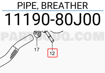 Suzuki 1119080J00 PIPE, BREATHER
