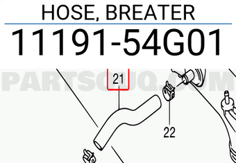 Suzuki 1119154G01 HOSE, BREATER
