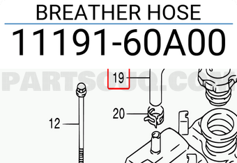 Suzuki 1119160A00 BREATHER HOSE