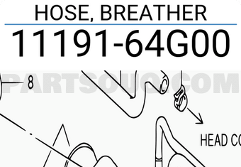 Suzuki 1119164G00 HOSE, BREATHER