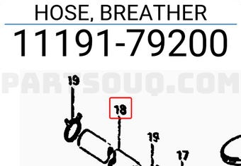 Suzuki 1119179200 HOSE, BREATHER