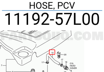 Suzuki 1119257L00 HOSE, PCV
