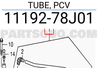 Suzuki 1119278J01 TUBE, PCV