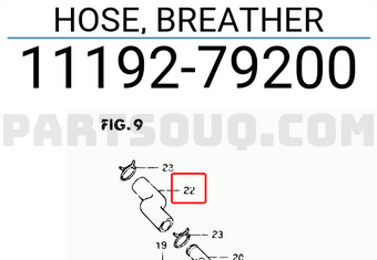 Suzuki 1119279200 HOSE, BREATHER