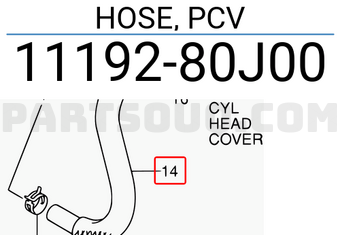 Suzuki 1119280J00 HOSE, PCV