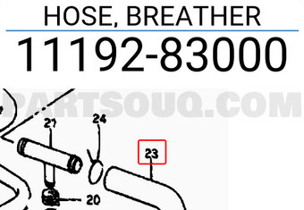 Suzuki 1119283000 HOSE, BREATHER