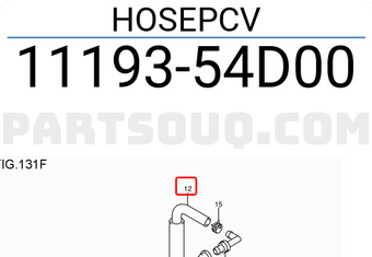 Suzuki 1119354D00 HOSEPCV