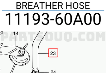 Suzuki 1119360A00 BREATHER HOSE