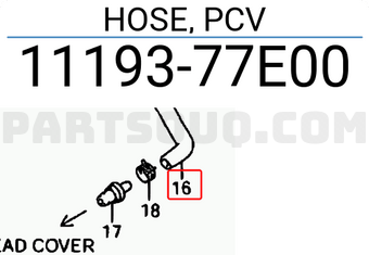 Suzuki 1119377E00 HOSE, PCV