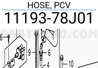 Suzuki 1119378J01 HOSE, PCV