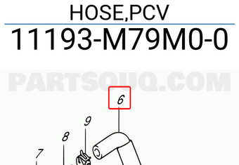Suzuki 11193M79M00 HOSE,PCV
